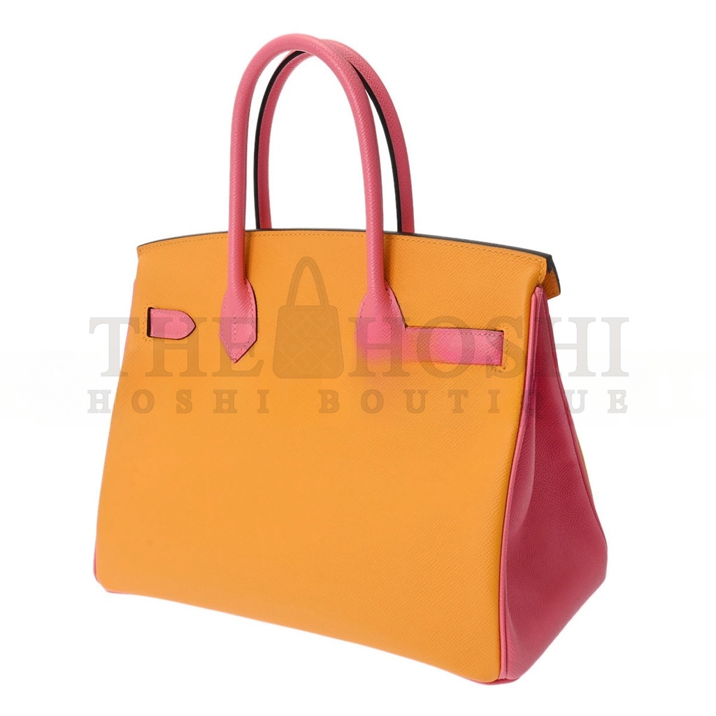 H**me5 BIRKIN 25 EPSOM AMBER LIPSTICK POWDER GOLD BUCKLE BAG H028369CK76 (25*18*13cm) Master Quality